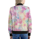 Pastel Tie Dye Print Women's Bomber Jacket