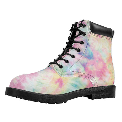 Pastel Tie Dye Print Work Boots