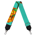 Pastel Turquoise Pineapple Pattern Print Bag Strap