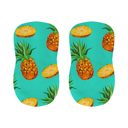 Pastel Turquoise Pineapple Pattern Print Bar Stool Covers
