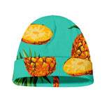 Pastel Turquoise Pineapple Pattern Print Beanie