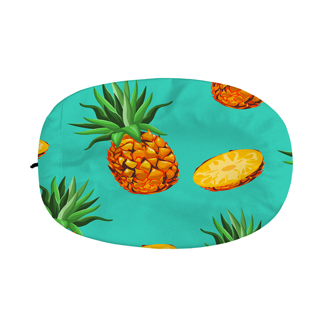 Pastel Turquoise Pineapple Pattern Print Car Side Mirror Covers
