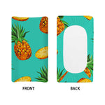 Pastel Turquoise Pineapple Pattern Print Changing Pad Cover
