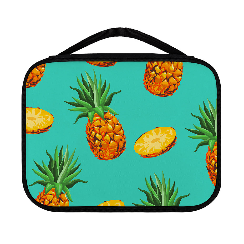 Pastel Turquoise Pineapple Pattern Print Classic Bible Case