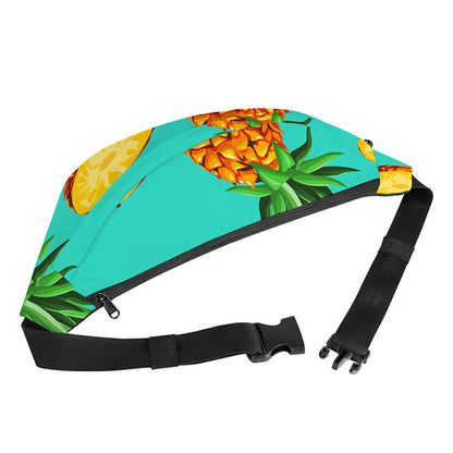 Pastel Turquoise Pineapple Pattern Print Fanny Pack