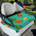 Pastel Turquoise Pineapple Pattern Print Golf Cart Seat Cover