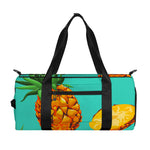 Pastel Turquoise Pineapple Pattern Print Gym Bag