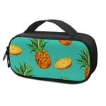 Pastel Turquoise Pineapple Pattern Print Insulin Cooler Travel Case