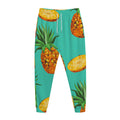 Pastel Turquoise Pineapple Pattern Print Jogger Pants
