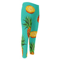 Pastel Turquoise Pineapple Pattern Print Men's Compression Pants