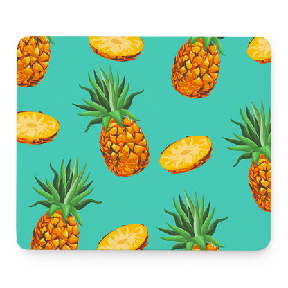 Pastel Turquoise Pineapple Pattern Print Mouse Pad