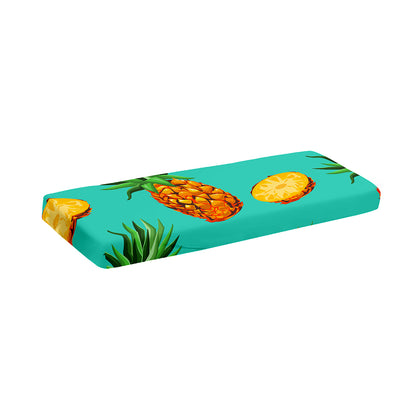 Pastel Turquoise Pineapple Pattern Print Piano Keyboard Cover