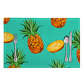 Pastel Turquoise Pineapple Pattern Print Placemat