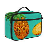 Pastel Turquoise Pineapple Pattern Print Portable Lunch Bag