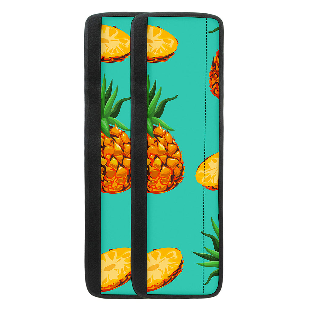 Pastel Turquoise Pineapple Pattern Print Refrigerator Handle Covers