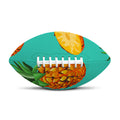 Pastel Turquoise Pineapple Pattern Print Rugby Ball