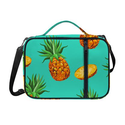 Pastel Turquoise Pineapple Pattern Print Shoulder Strap Bible Bag