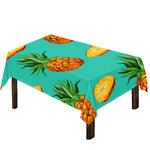 Pastel Turquoise Pineapple Pattern Print Tablecloth