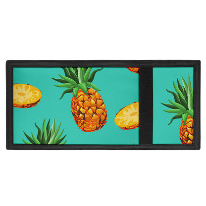 Pastel Turquoise Pineapple Pattern Print Trifold Wallet