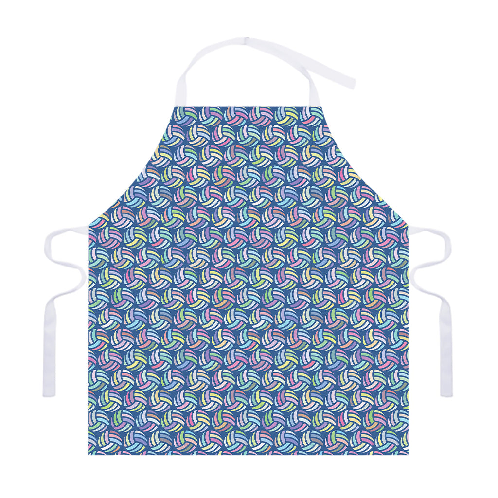 Pastel Volleyball Pattern Print Adjustable Apron