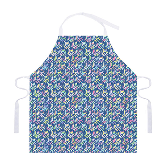 Pastel Volleyball Pattern Print Adjustable Apron