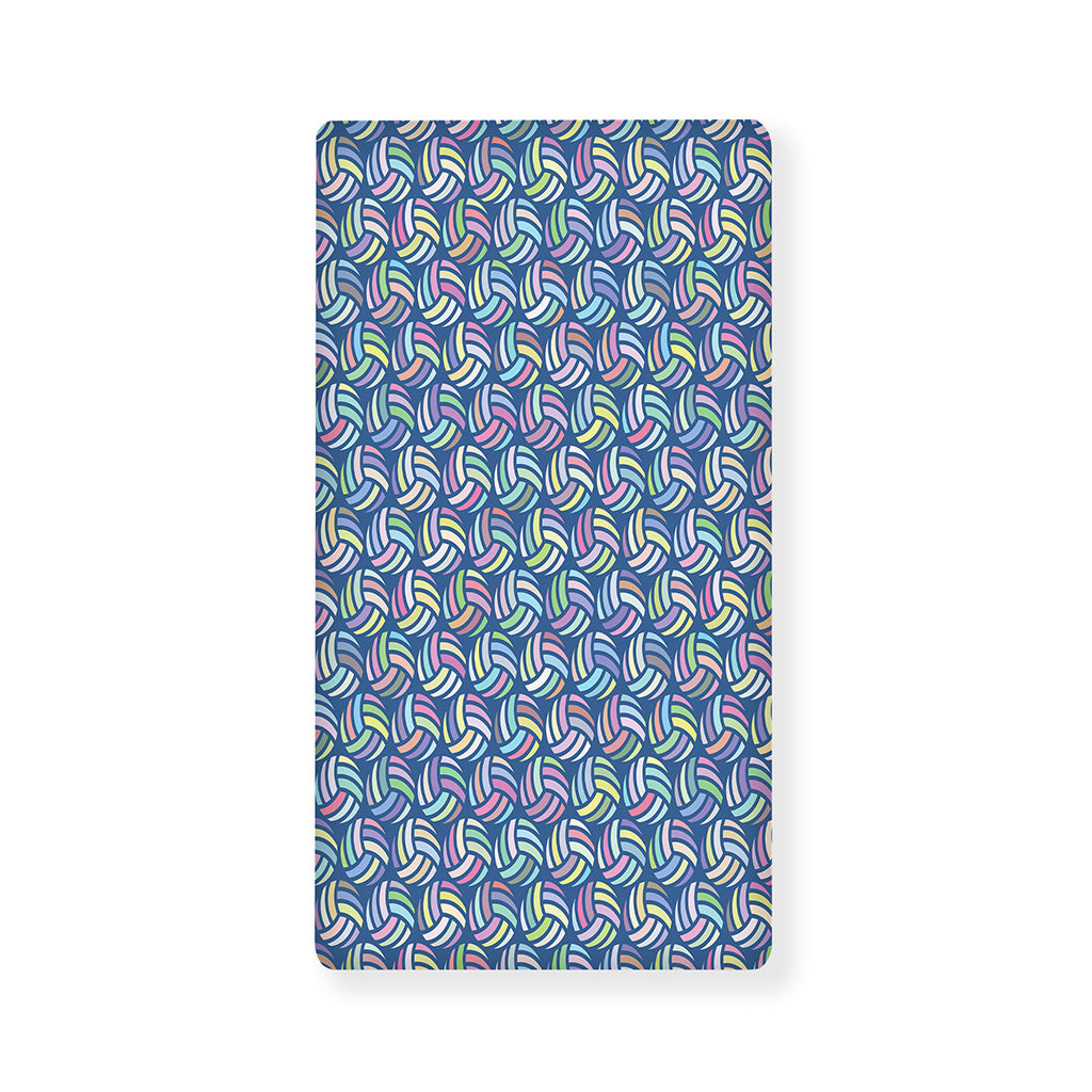 Pastel Volleyball Pattern Print Baby Crib Sheet