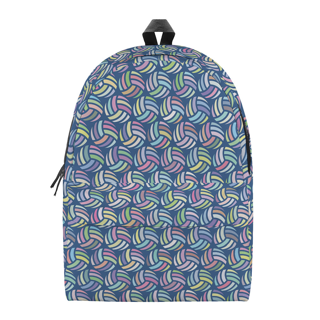 Pastel Volleyball Pattern Print Backpack