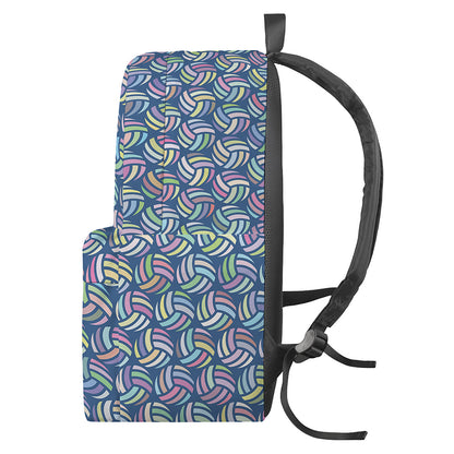 Pastel Volleyball Pattern Print Backpack