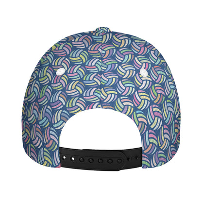 Pastel Volleyball Pattern Print Baseball Cap