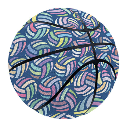 Pastel Volleyball Pattern Print Basketball
