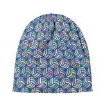 Pastel Volleyball Pattern Print Beanie