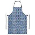 Pastel Volleyball Pattern Print Bib Apron With Pocket