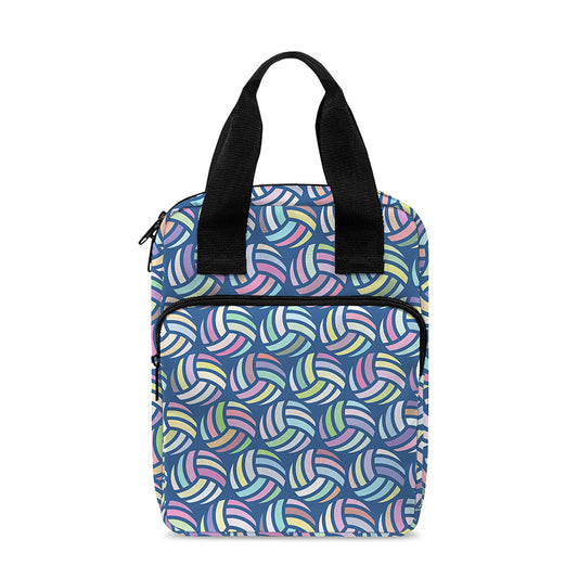 Pastel Volleyball Pattern Print Bible Tote Bag