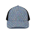 Pastel Volleyball Pattern Print Black Mesh Trucker Hat