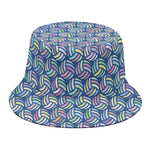 Pastel Volleyball Pattern Print Bucket Hat