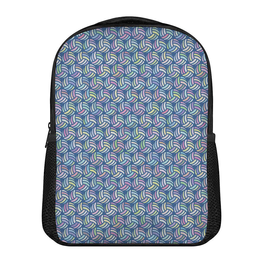 Pastel Volleyball Pattern Print Casual Backpack
