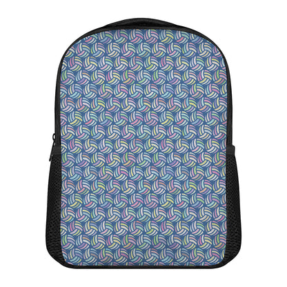 Pastel Volleyball Pattern Print Casual Backpack