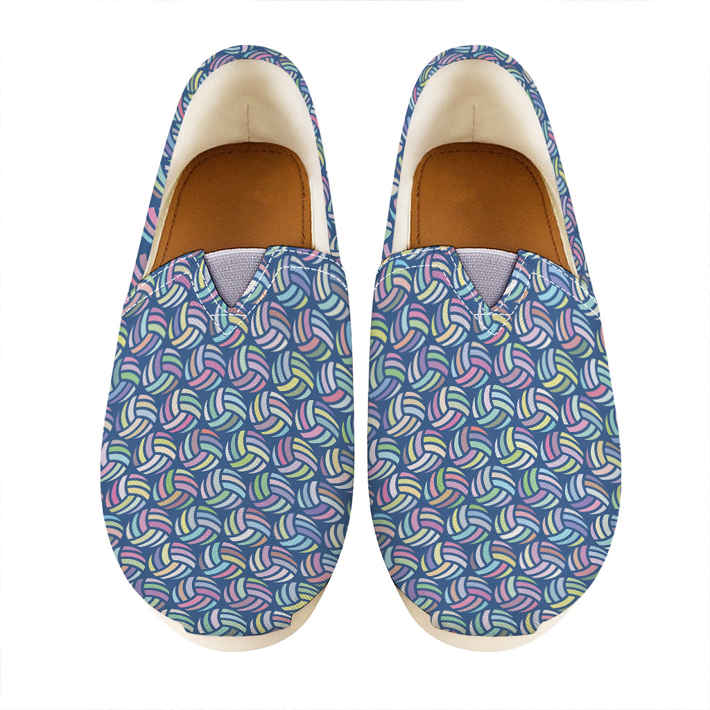 Pastel Volleyball Pattern Print Casual Shoes