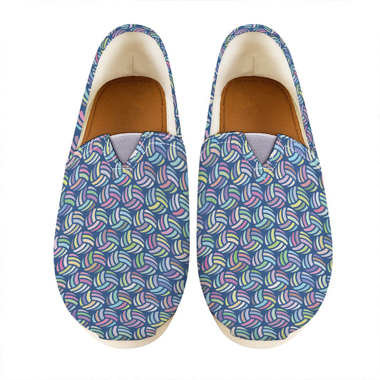 Pastel Volleyball Pattern Print Casual Shoes