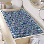 Pastel Volleyball Pattern Print Changing Pad Cover