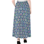 Pastel Volleyball Pattern Print Chiffon Maxi Skirt