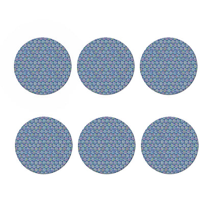 Pastel Volleyball Pattern Print Coaster Set