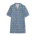 Pastel Volleyball Pattern Print Cotton Hawaiian Shirt