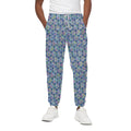 Pastel Volleyball Pattern Print Cotton Sweatpants