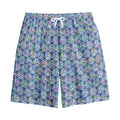 Pastel Volleyball Pattern Print Cotton Shorts