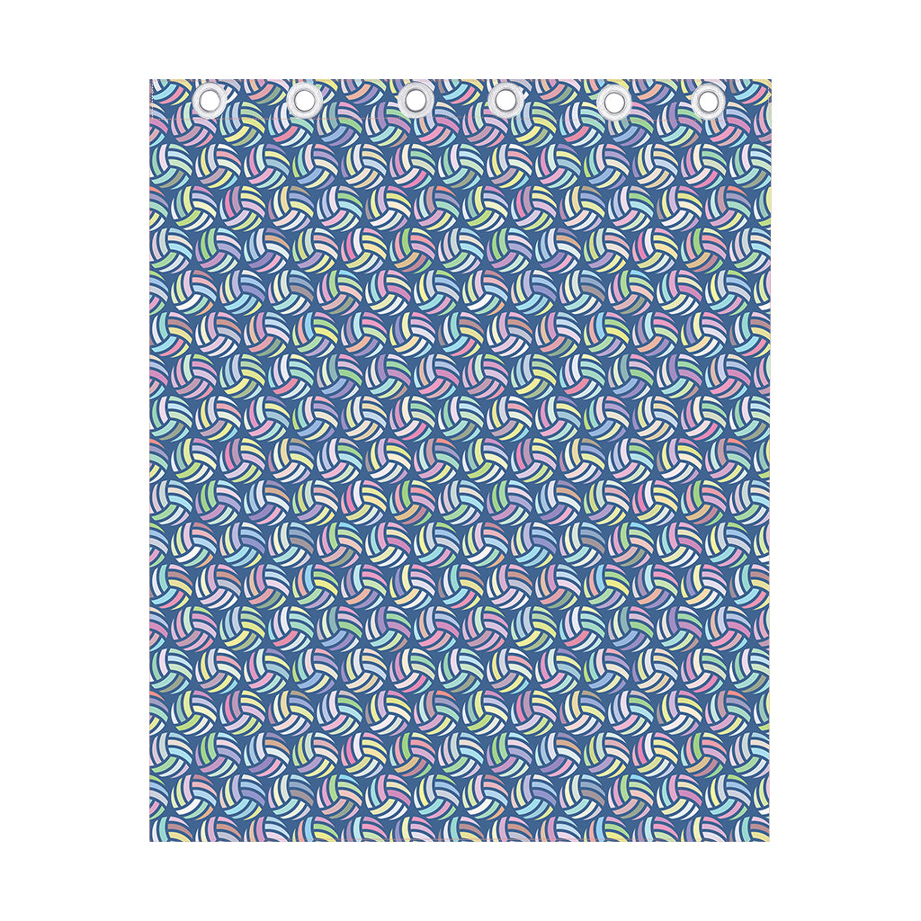 Pastel Volleyball Pattern Print Curtain
