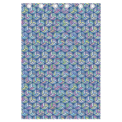 Pastel Volleyball Pattern Print Curtain