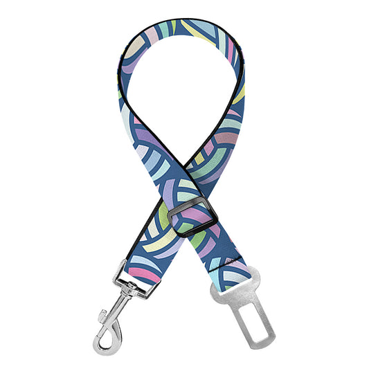 Pastel Volleyball Pattern Print Dog Seat Belt