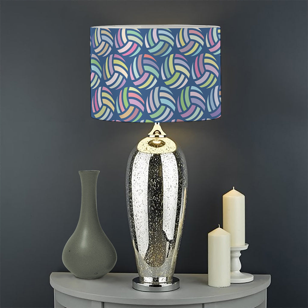 Pastel Volleyball Pattern Print Drum Lamp Shade