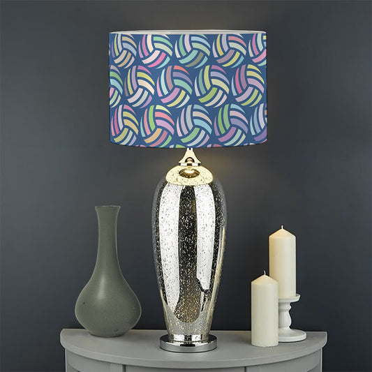 Pastel Volleyball Pattern Print Drum Lamp Shade